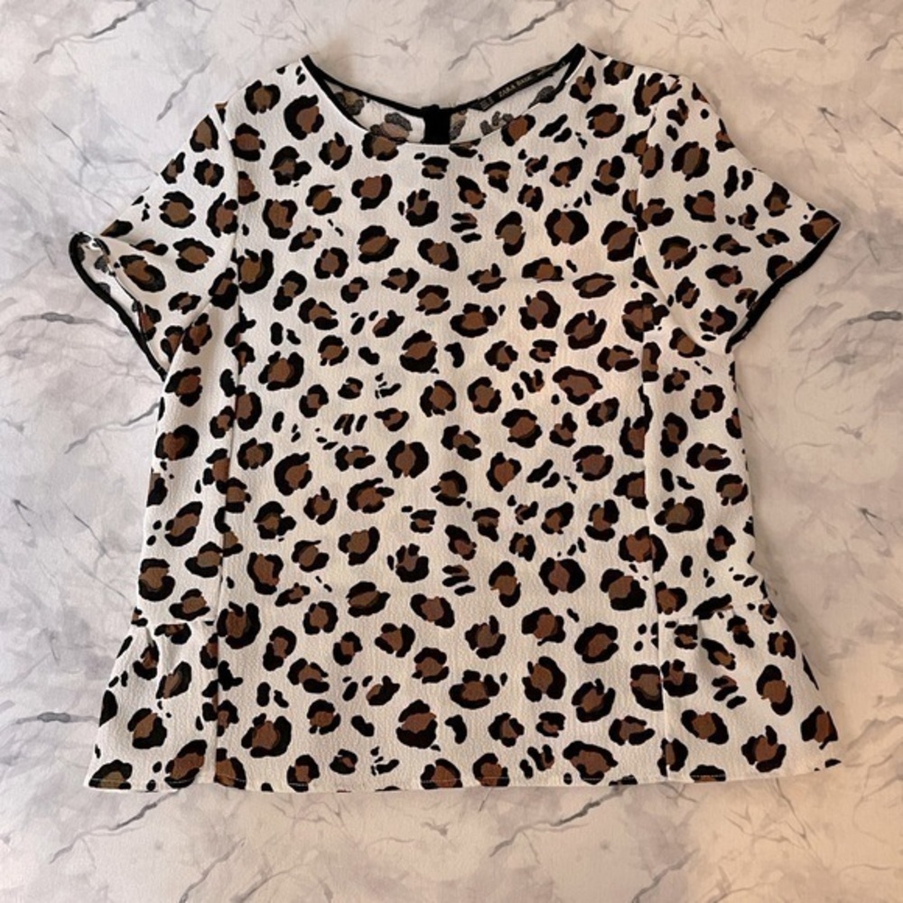 Zara Leopard Blouse M